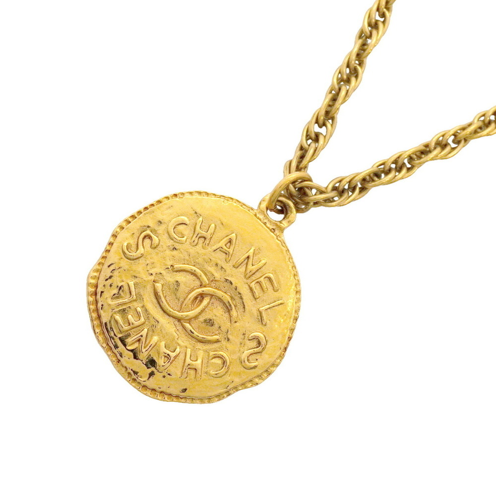 CHANEL Gold Logo Necklace